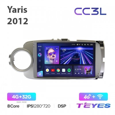 Магнитола Teyes CC3L для Toyota Yaris/Vitz 2012