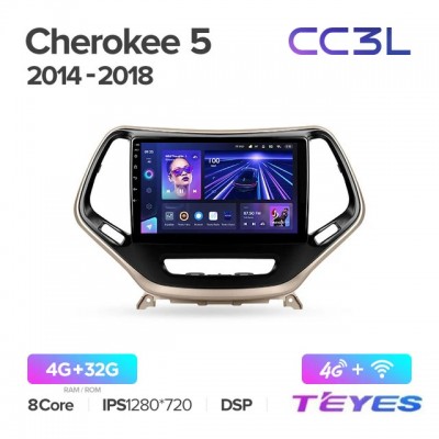 Магнитола Teyes CC3L для Jeep Cherokee 5 KL 2014-2018