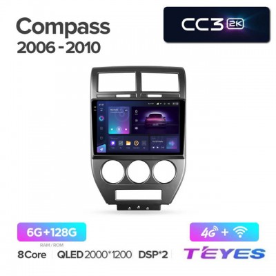 Магнитола Teyes 2K_CC3 для Jeep Compass 2007-2009