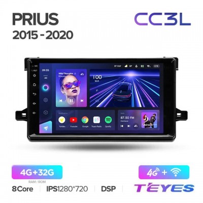 Магнитола Teyes CC3L для Toyota Prius XW50 2015-2020