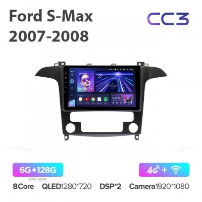 Магнитола Teyes CC3 для Ford S-Max 2007-2008 Climat