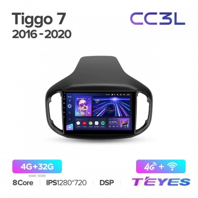 Магнитола Teyes CC3L для Chery Tiggo 7 2016-2020