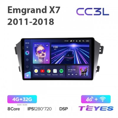 Магнитола Teyes CC3L для Geely Emgrand X7 / GX7 / EX7 2011-2018