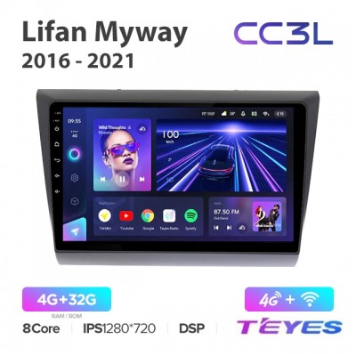 Магнитола Teyes CC3L для Lifan Myway 2016-2021