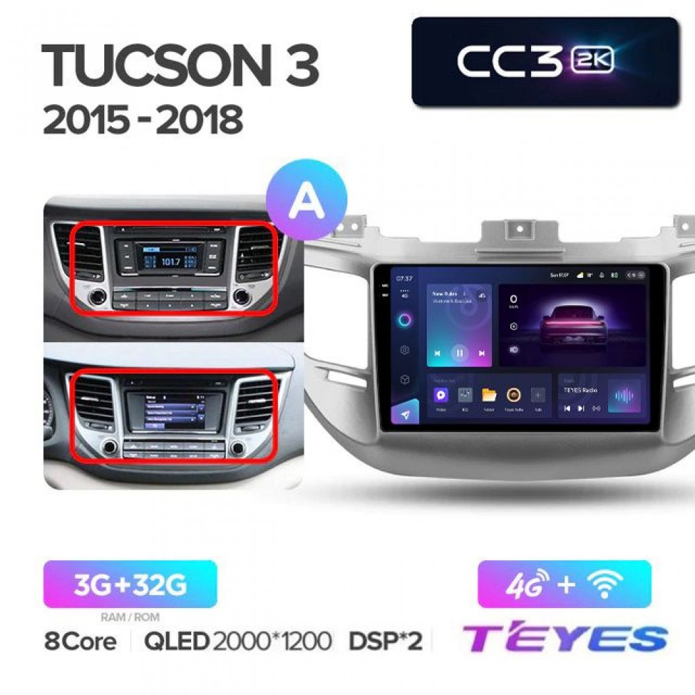 Магнитола Teyes 2K_CC3 для Hyundai Tucson 2015-2018