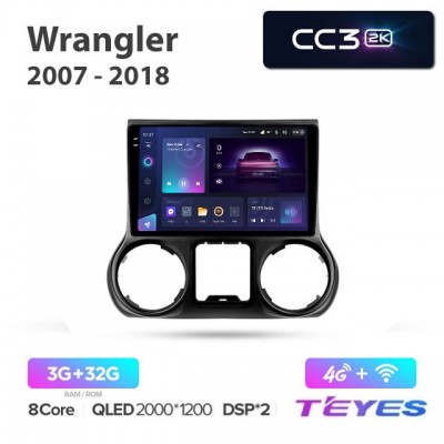 Магнитола Teyes 2K_CC3 для Jeep Wrangler 2007-2018