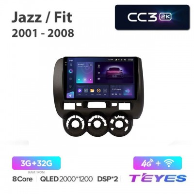 Магнитола Teyes 2K_CC3 для Honda Fit/Jazz 2002-2008