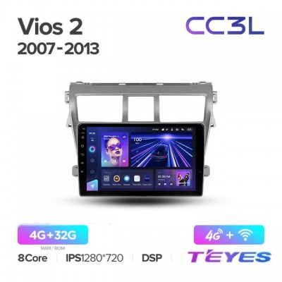 Магнитола Teyes CC3L для Toyota Vios 2007-2013