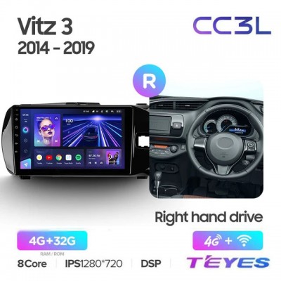 Магнитола Teyes CC3L для Toyota Vitz 2015-2020