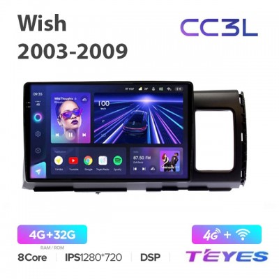 Магнитола Teyes CC3L для Toyota Wish 2003-2009