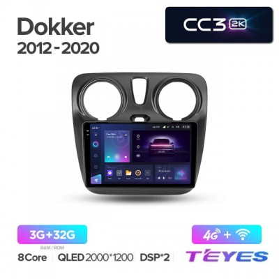 Магнитола Teyes 2K_CC3 для Renault Dokker 2012-2020