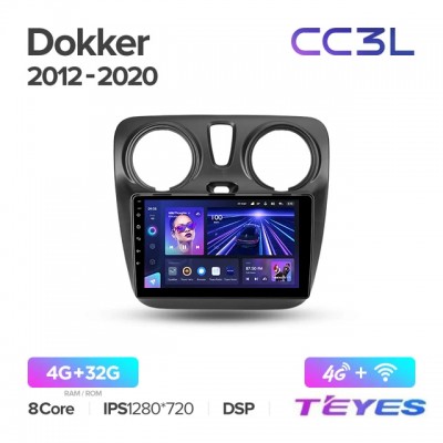 Магнитола Teyes CC3L для Renault Dokker 2012-2020