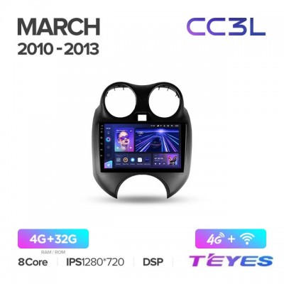Штатная магнитола Teyes CC3L для Nissan March 2010+