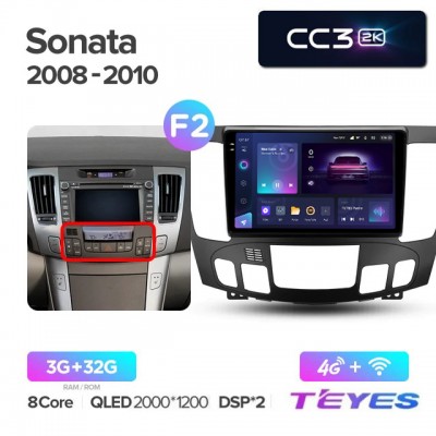 Магнитола Teyes 2K_CC3 для Hyundai Sonata 2009-2010 Climat