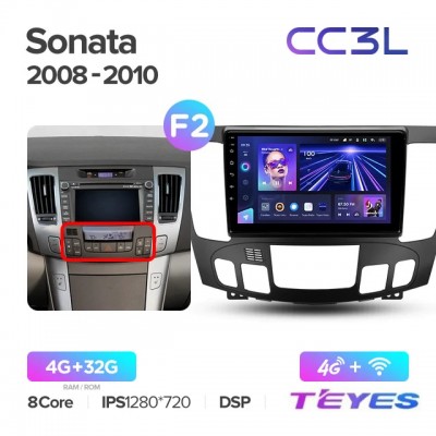 Магнитола Teyes CC3L для Hyundai Sonata 2009-2010 Climat