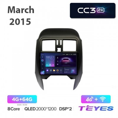 Штатная магнитола Teyes 2K_CC3 для Nissan March/Micra 2015