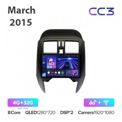 Штатная магнитола Teyes CC3 для Nissan March/Micra 2015