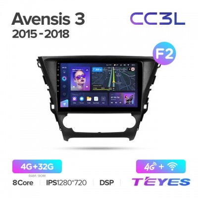 Магнитола Teyes CC3L для Toyota Avensis 2015-2018