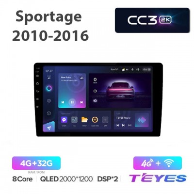 Магнитола Teyes 2K_CC3 для Kia Sportage 2010-2016 Button