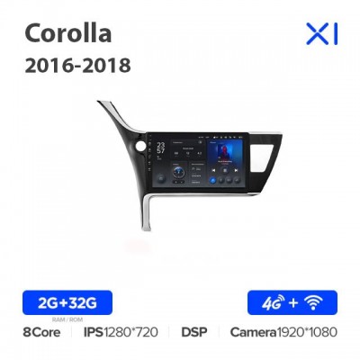 Штатная магнитола для Toyota Corolla E170 2016-2018