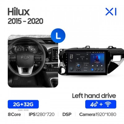 Штатная магнитола для Toyota Hilux 2012-2015