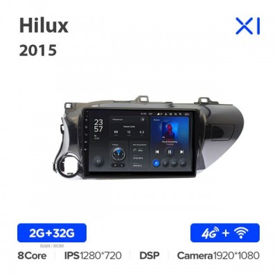 Штатная магнитола для Toyota Hilux 2015+