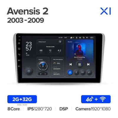 Штатная магнитола для Toyota Avensis 2003-2009