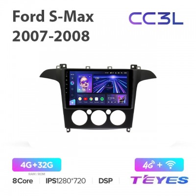 Магнитола Teyes CC3L для Ford S-Max 2007-2008 Conditioner