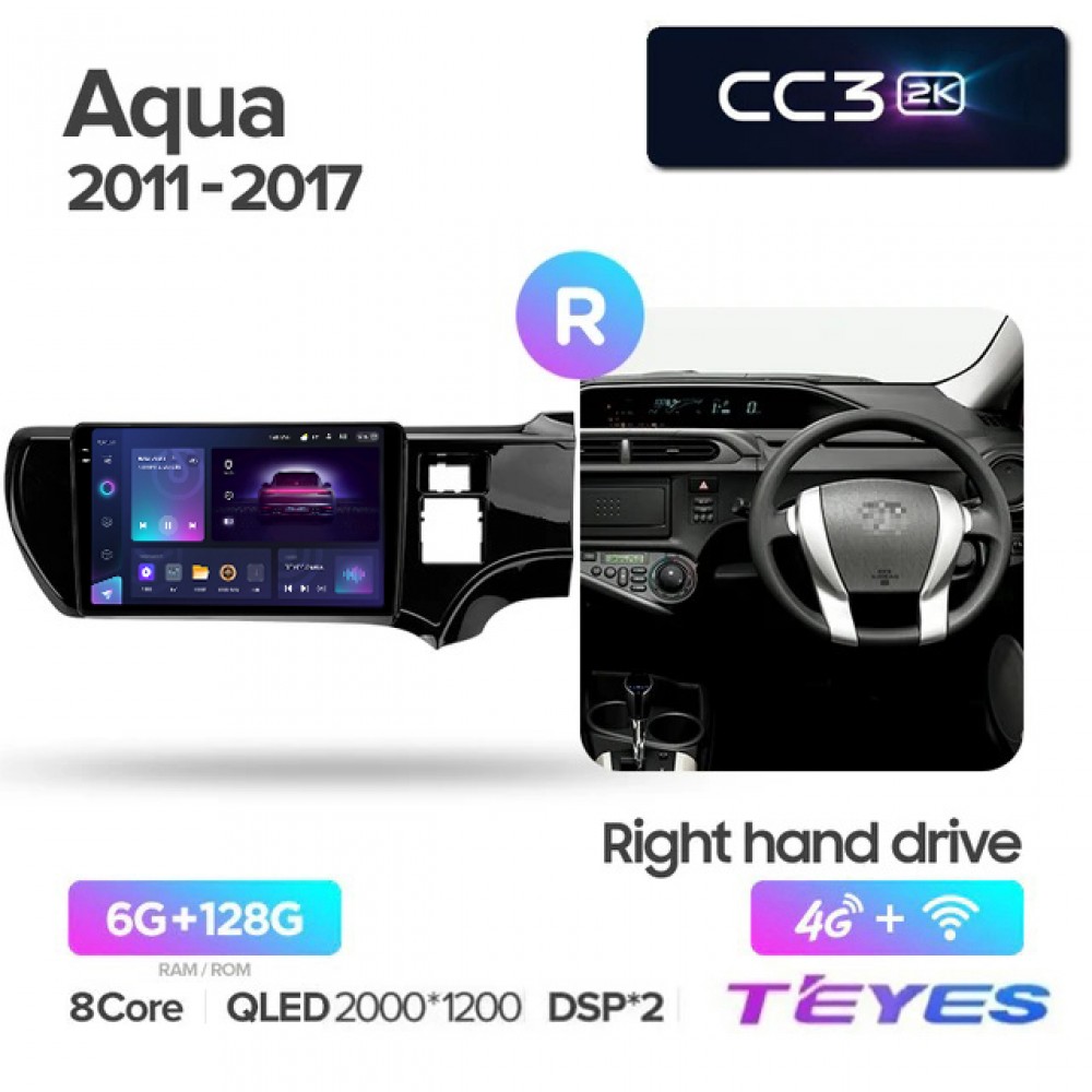 Магнитола Teyes 2K_CC3 для Toyota Aqua 2012-2014