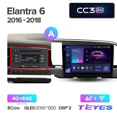 Магнитола Teyes 2K_CC3 для Hyundai Elantra 2015-2018