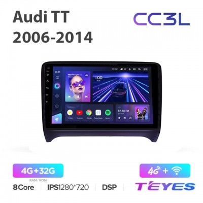 Магнитола Teyes CC3L для Audi TT 2006-2014