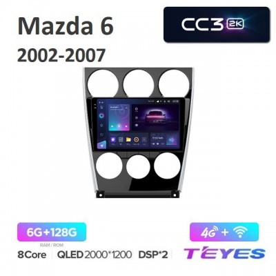 Магнитола Teyes 2K_CC3 для Mazda 6 2002-2007