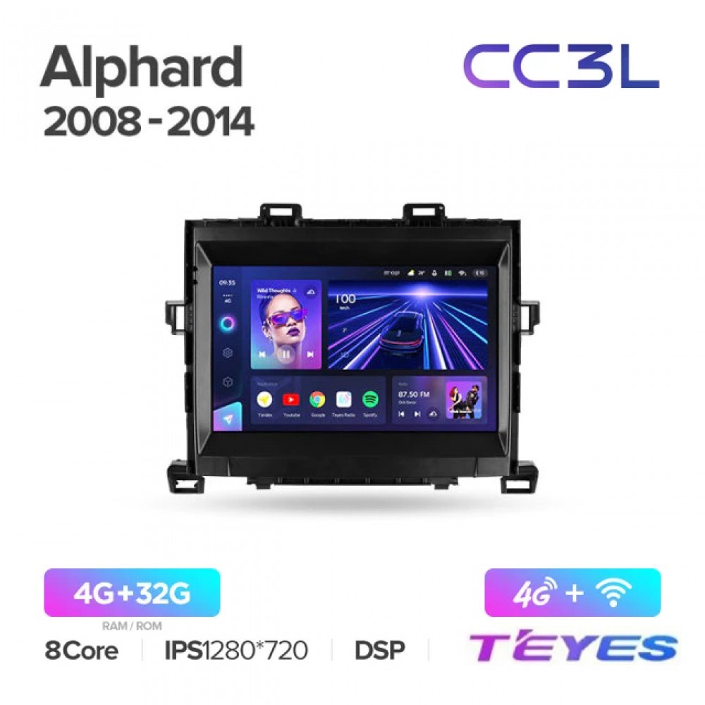 Магнитола Teyes CC3L для Toyota Alphard 2008-2014