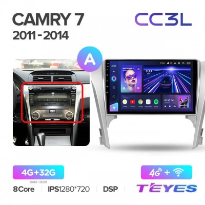 Магнитола Teyes CC3L для Toyota Camry V50 2011-2014