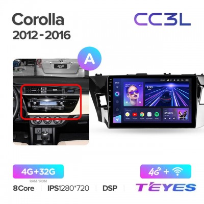 Магнитола Teyes CC3L для Toyota Corolla E160 2013-2016