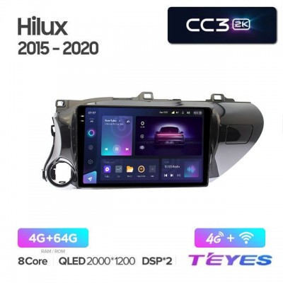 Магнитола Teyes 2K_CC3 для Toyota Hilux 2015+