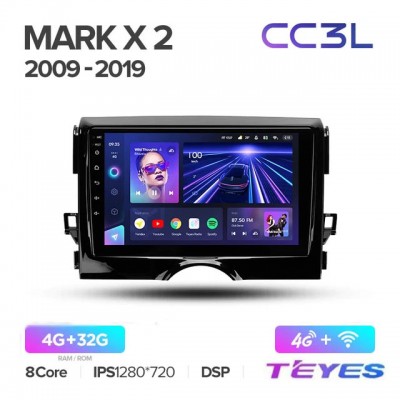 Магнитола Teyes CC3L для Toyota Mark X2/X130 2009-2020
