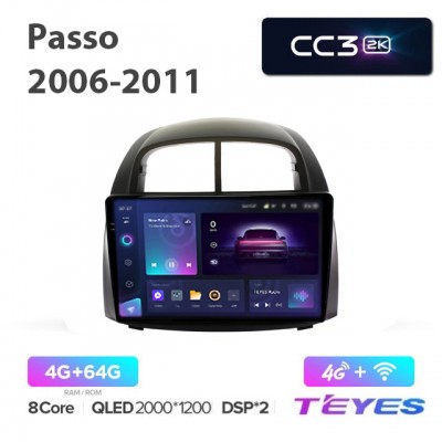 Магнитола Teyes 2K_CC3 для Toyota Passo 2006-2011