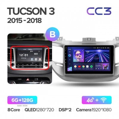 Магнитола Teyes CC3 для Hyundai Tucson 2015-2018
