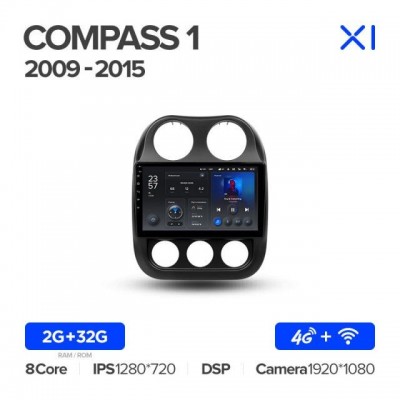 Штатная магнитола для Jeep Compass 2011-2016