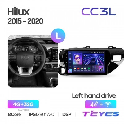 Магнитола Teyes CC3L для Toyota Hilux 2015+