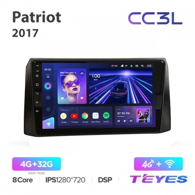 Магнитола Teyes CC3L для Uaz Patriot на Android