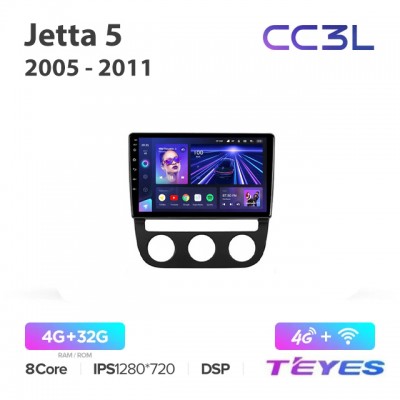 Магнитола Teyes CC3L для Volkswagen Jetta 2005-2011 на Android