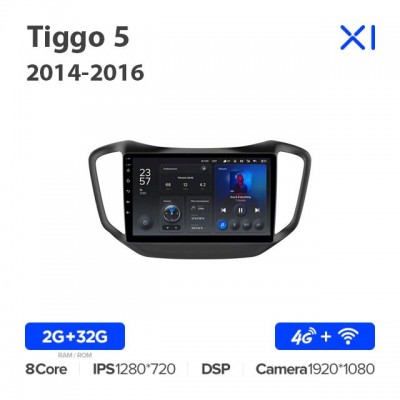 Штатная магнитола для Chery Tiggo 5 2014-2016