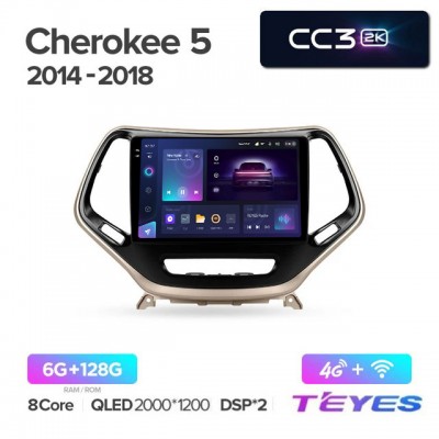 Магнитола Teyes 2K_CC3 для Jeep Cherokee 5 KL 2014-2018