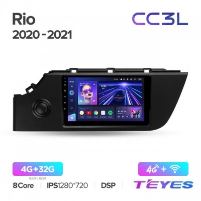 Магнитола Teyes CC3L для Kia Rio 2020-