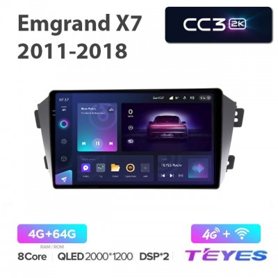 Магнитола Teyes 2K_CC3 для Geely Emgrand X7 / GX7 / EX7 2011-2018
