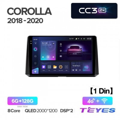 Магнитола Teyes 2K_CC3 для Toyota Corolla E210 2018+