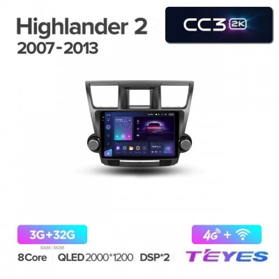 Магнитола Teyes 2K_CC3 для Toyota Highlander 2008-2013