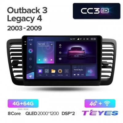 Магнитола Teyes 2K_CC3 для Subaru Outback/Legacy 2004-2009